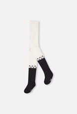 Deux Par Deux Blackened Pearl Tights with Hearts