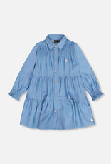 Deux Par Deux Navy Denim Chambray Dress
