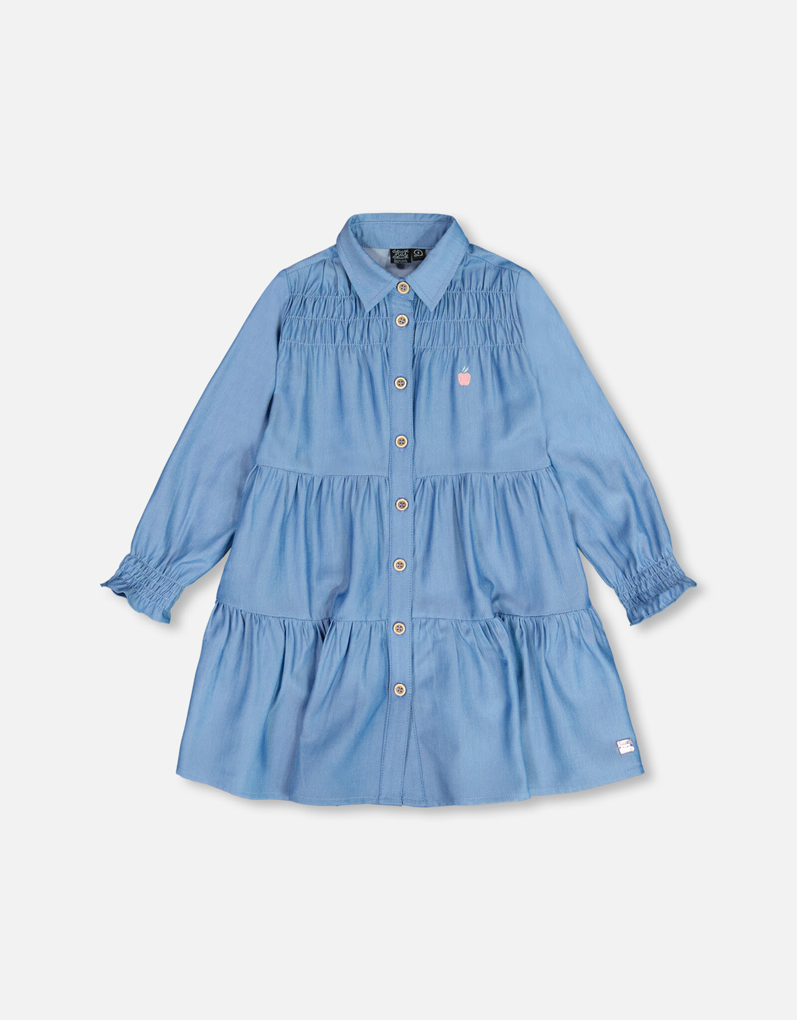 Deux Par Deux Navy Denim Chambray Dress