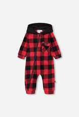 Deux Par Deux Light Polar Lumberjack Hooded Jumpsuit