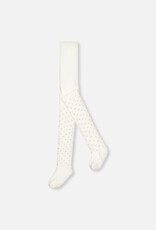 Deux Par Deux Off White Hearts Tights