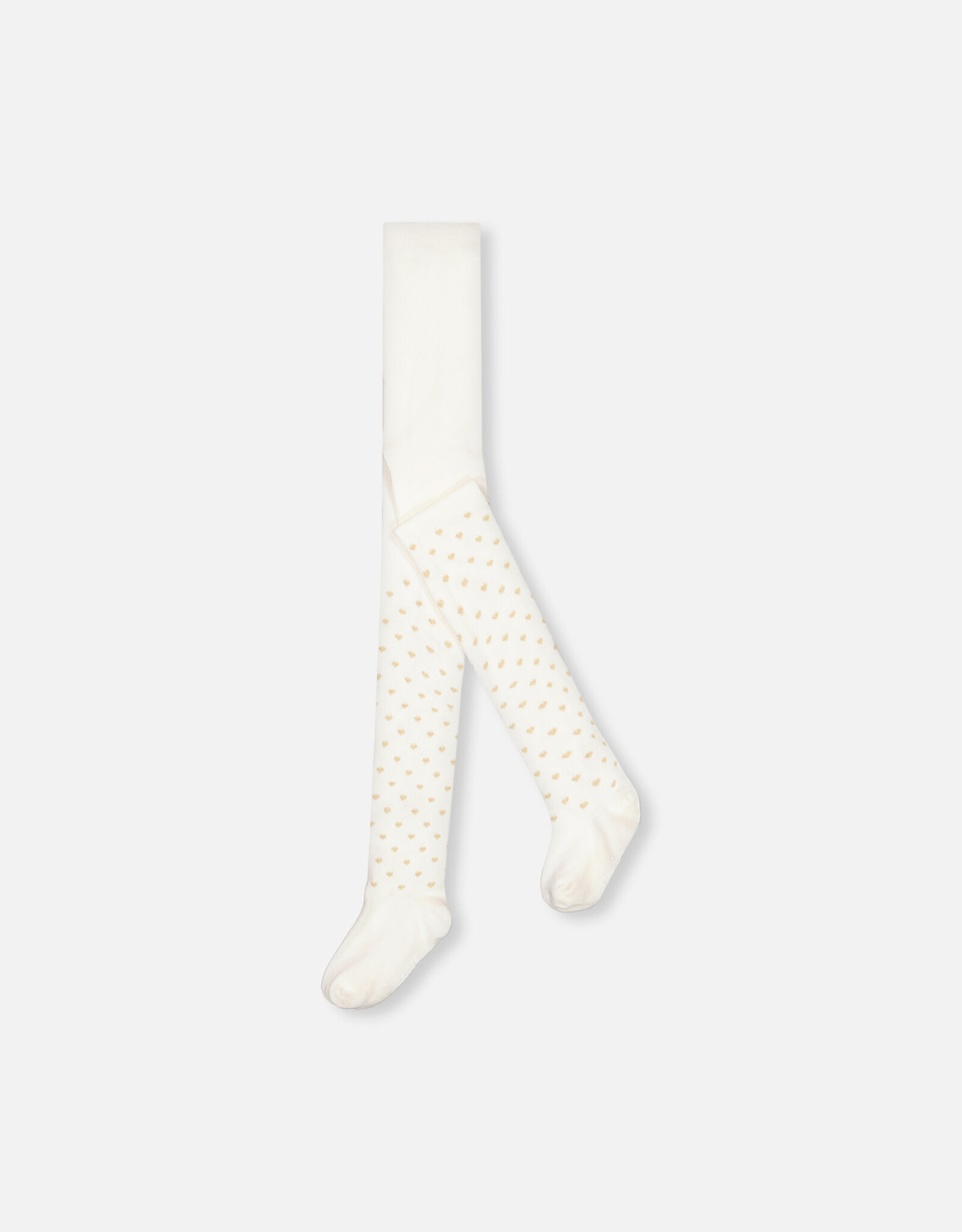 Deux Par Deux Off White Hearts Tights