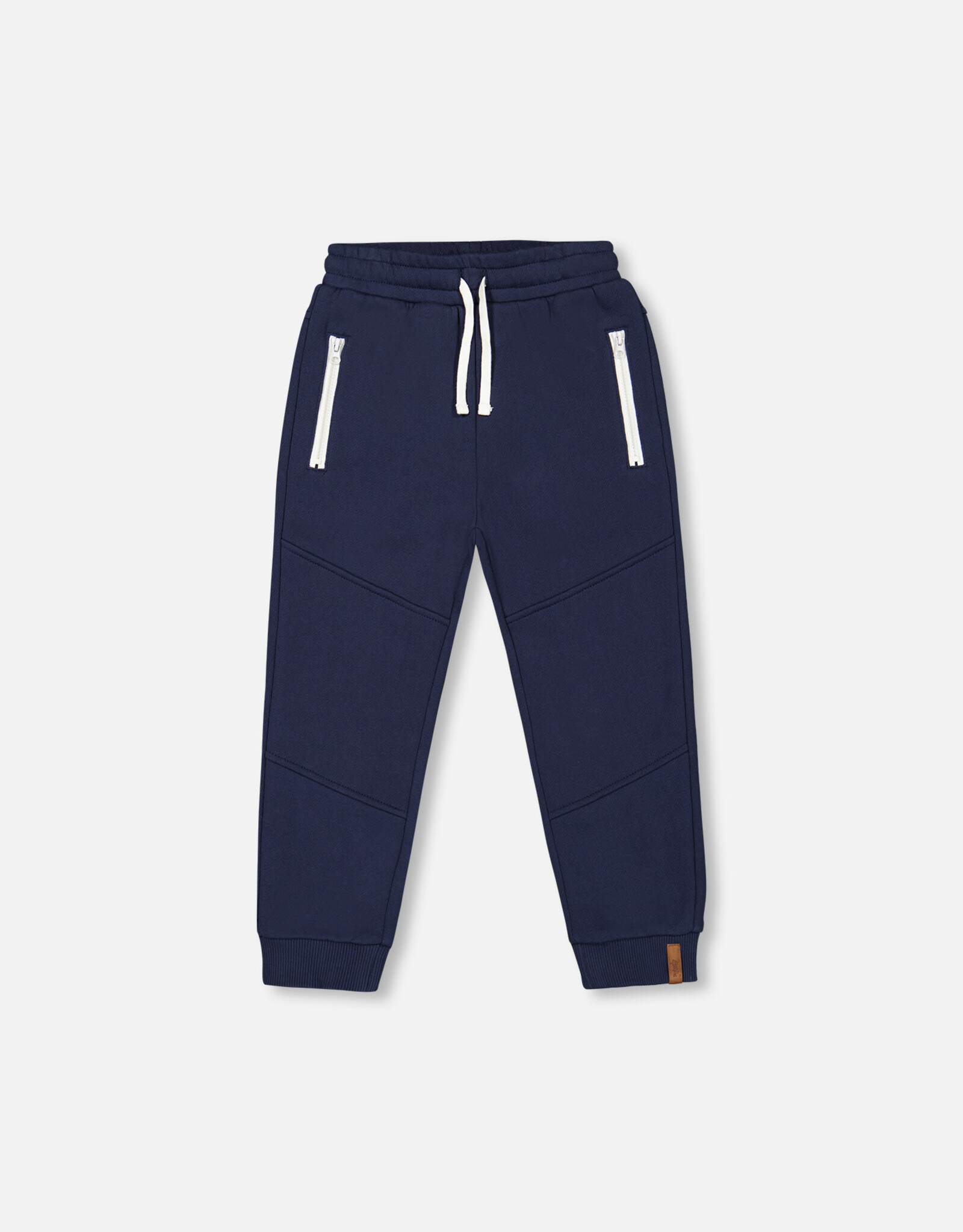 Deux Par Deux Black Iris Fleece Sweatpants with Zipper Pockets