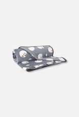Deux Par Deux Polar Bear Blue Baby Blanket