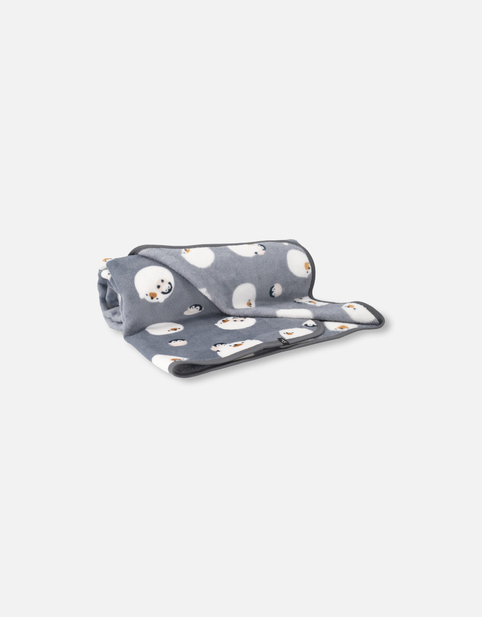 Deux Par Deux Polar Bear Blue Baby Blanket