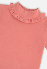 Deux Par Deux Terracotta Rib Mock Neck Long Sleeve