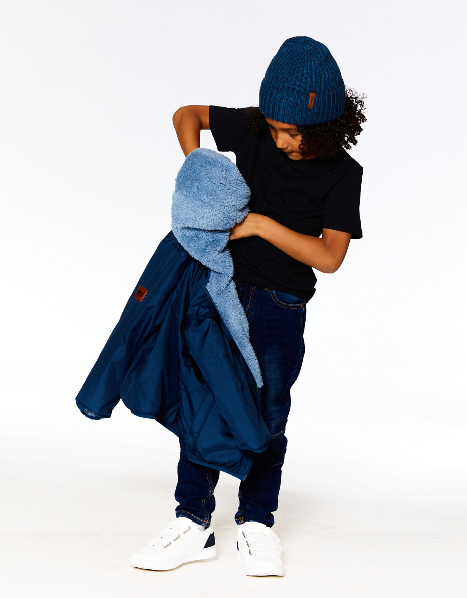 Deux Par Deux Majolica Blue Reversible Jacket