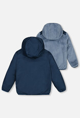 Deux Par Deux Majolica Blue Reversible Jacket