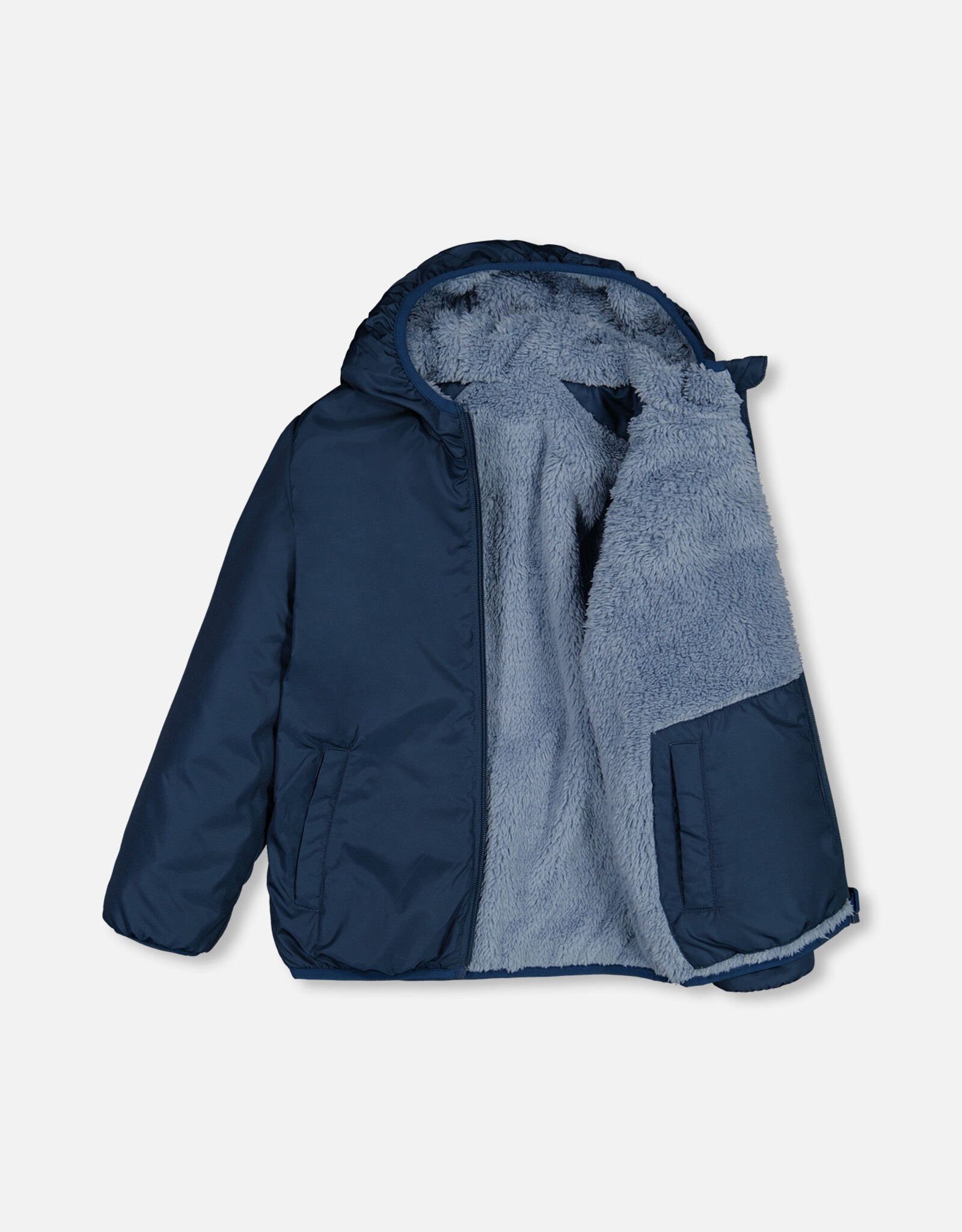 Deux Par Deux Majolica Blue Reversible Jacket