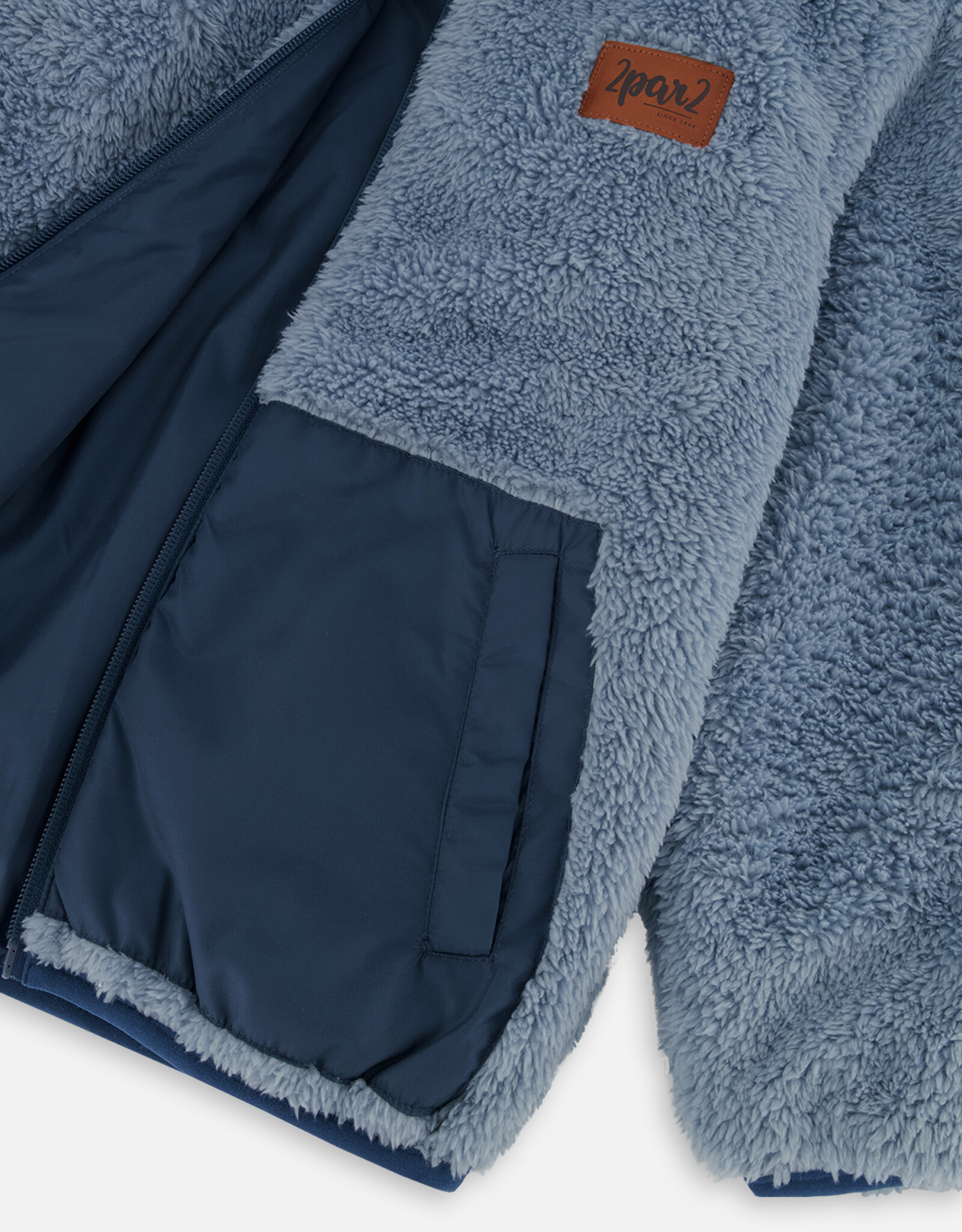 Deux Par Deux Majolica Blue Reversible Jacket