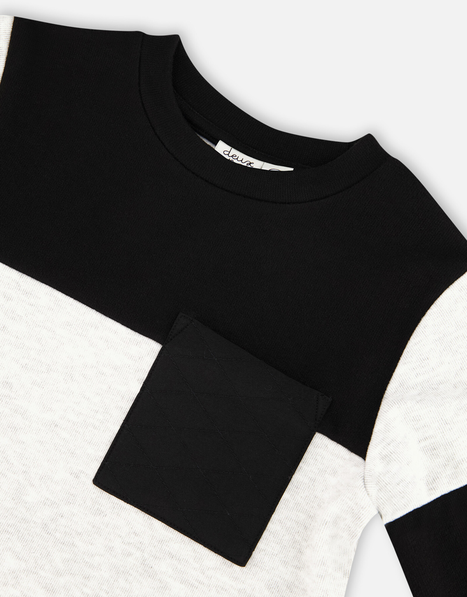 Deux Par Deux Anthracite Color Block Shirt w/Pocket