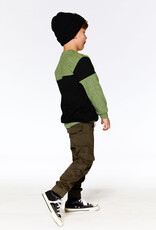 Deux Par Deux Dark Ivy Color Block Shirt w/Pocket