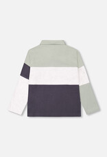 Deux Par Deux Iceberg Green Color Block Polo