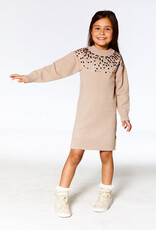 Deux Par Deux Cement Knit Dress with Sequins