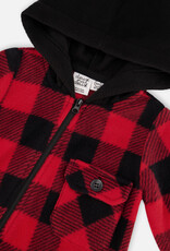 Deux Par Deux Light Polar Lumberjack Hooded Jumpsuit