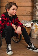 Deux Par Deux Red Light Polar Lumberjack Hooded Shirt