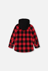 Deux Par Deux Red Light Polar Lumberjack Hooded Shirt