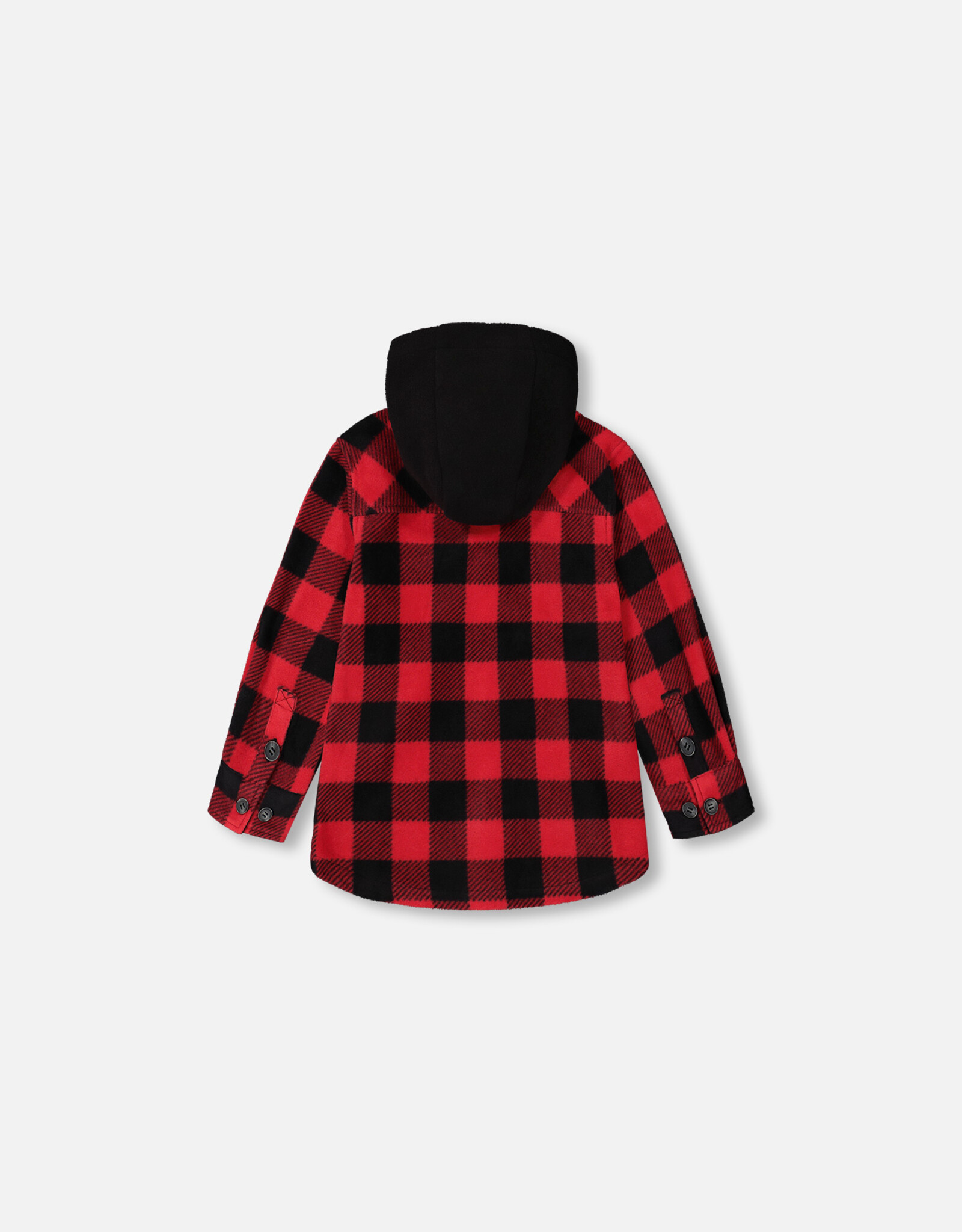 Deux Par Deux Red Light Polar Lumberjack Hooded Shirt