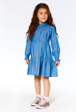 Deux Par Deux Navy Denim Chambray Dress