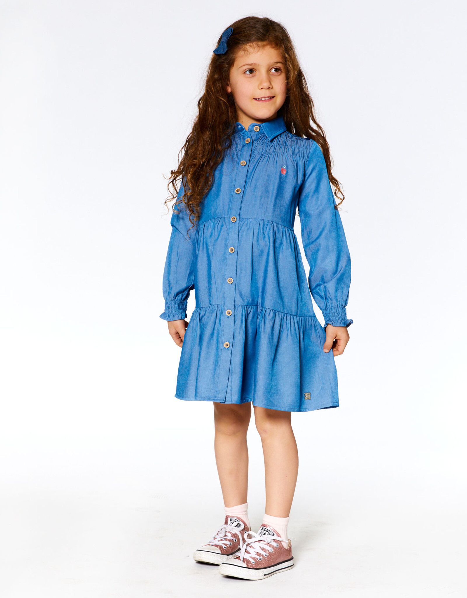 Deux Par Deux Navy Denim Chambray Dress