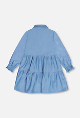Deux Par Deux Navy Denim Chambray Dress