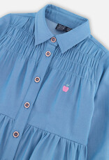 Deux Par Deux Navy Denim Chambray Dress