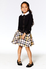 Deux Par Deux Anthracite Knitted Cardigan with Lurex Rib