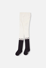 Deux Par Deux Blackened Pearl Tights with Hearts