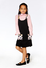 Deux Par Deux Anthracite Milano Overalls with Plaid Pockets