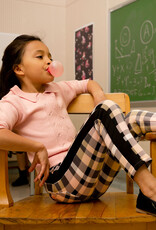 Deux Par Deux Pink Plaid Milano Treggings