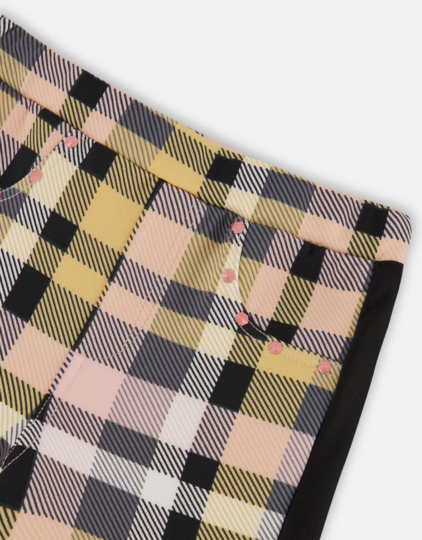 Deux Par Deux Pink Plaid Milano Treggings