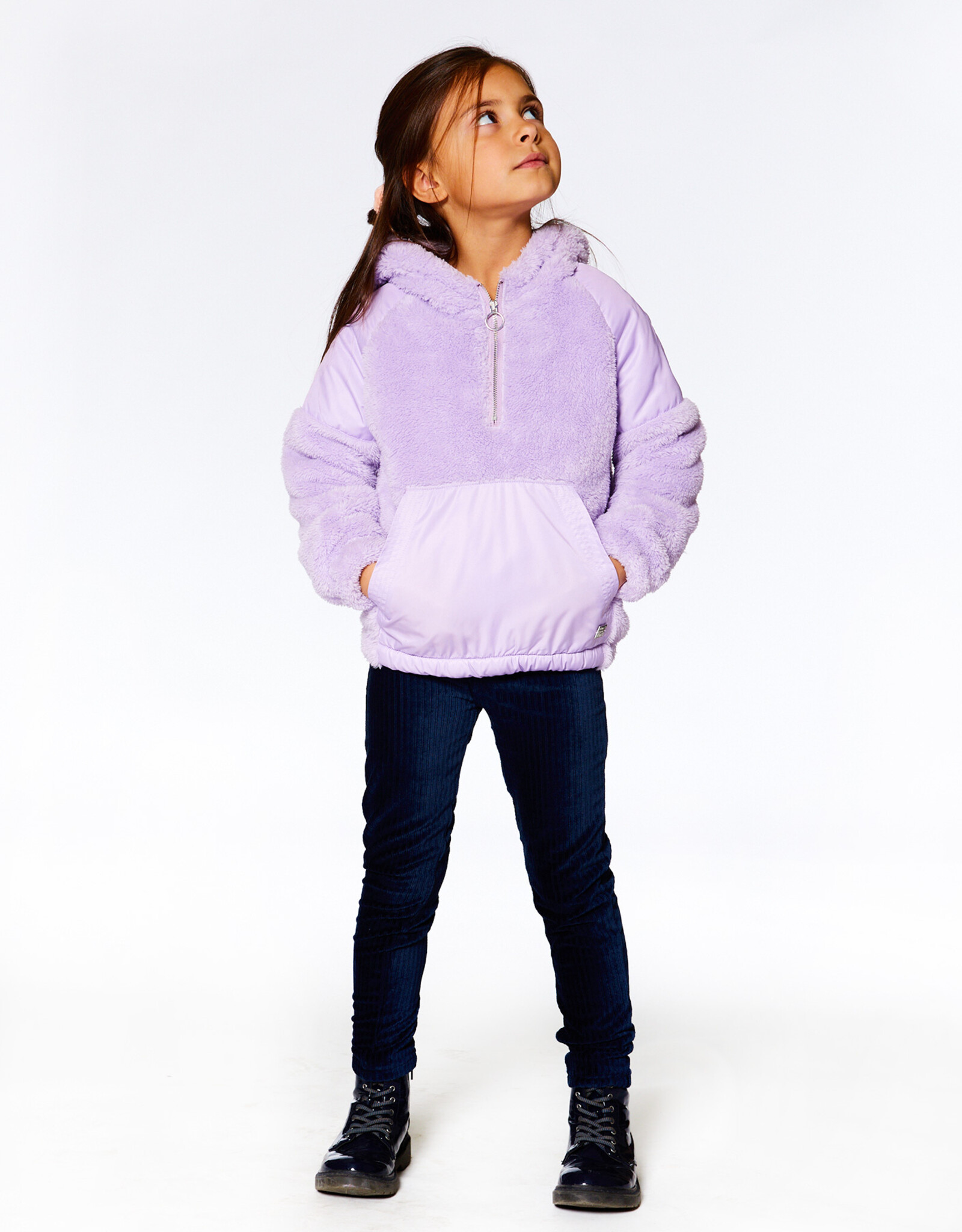 Deux Par Deux Lupine Purple Boodie with Kangaroo Pocket