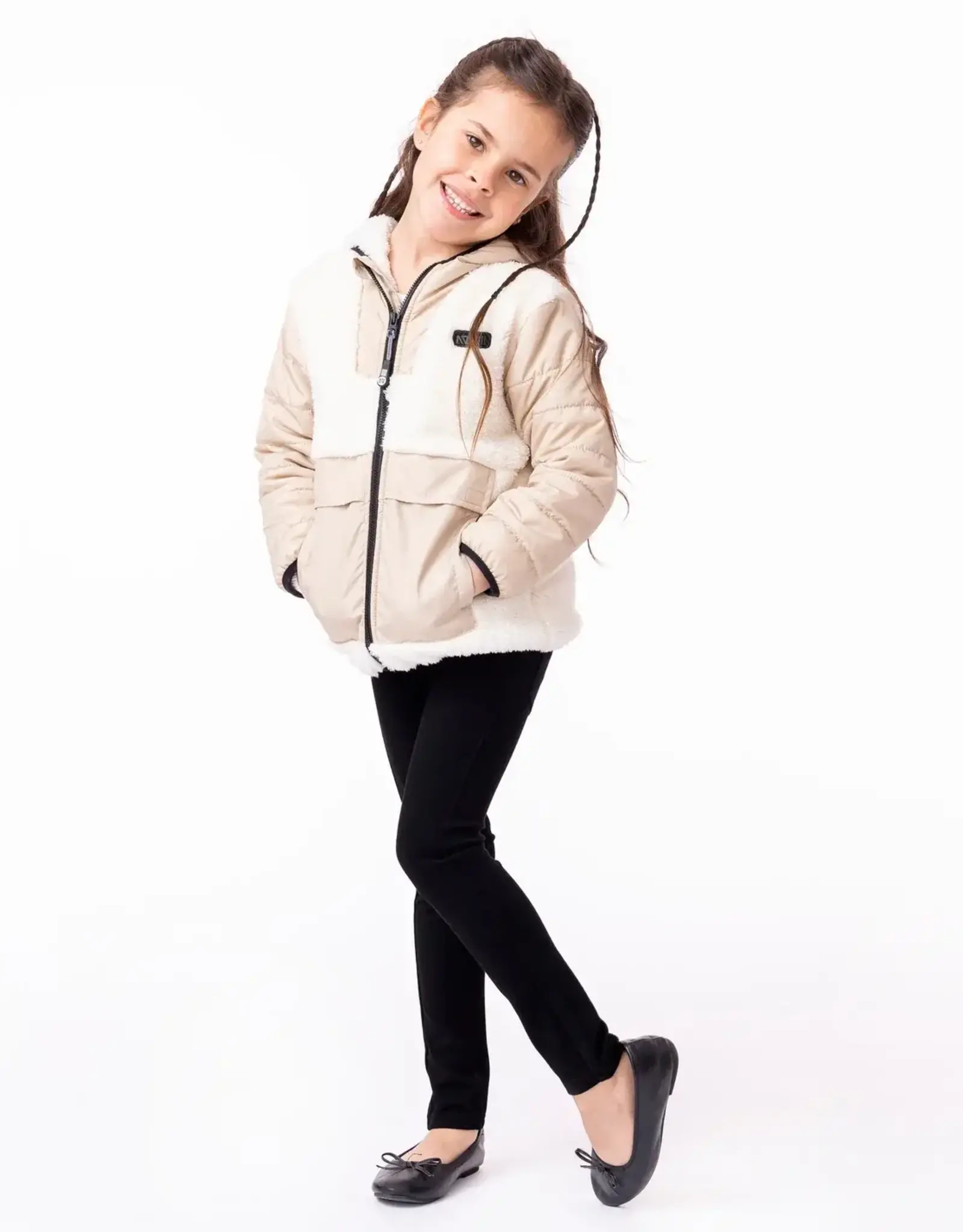 Beige Zip Hoodie
