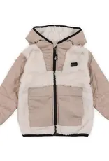Beige Zip Hoodie