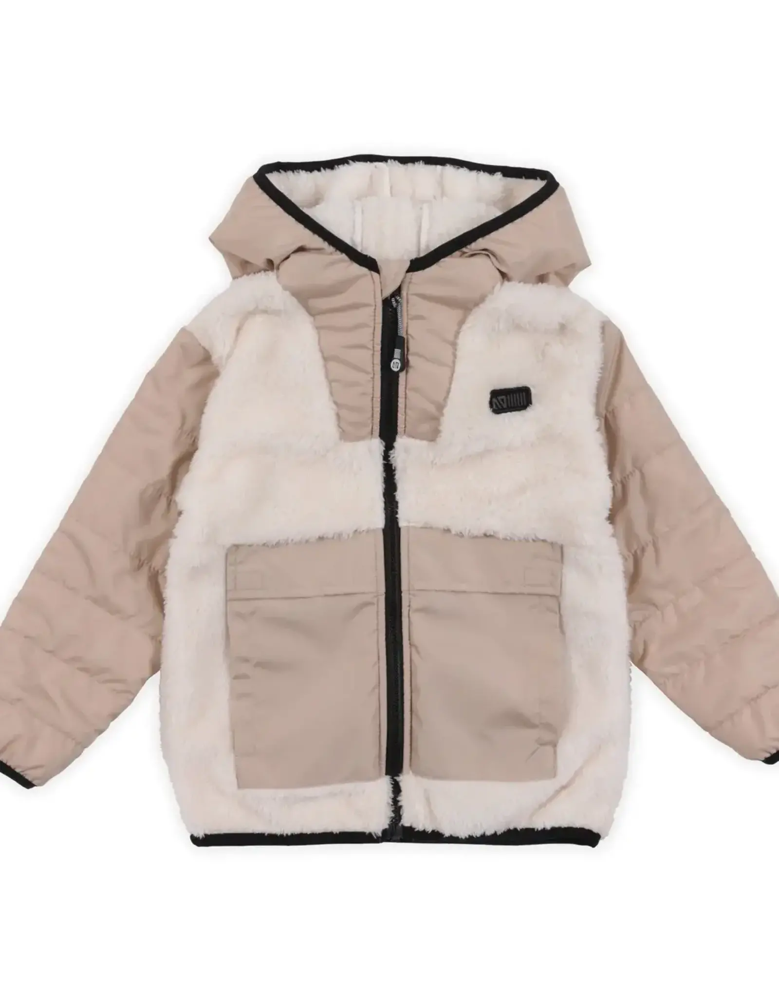 Beige Zip Hoodie