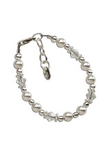 Cherished Moments Hope Silver Bracelet w/Swarovski Pearls & Crystals