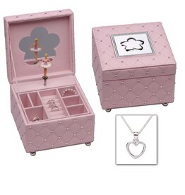 Cherished Moments Pink Musical Jewelry Box