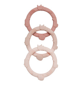 Loulou Lollipop Wild Teething Ring Set - Blush Pink