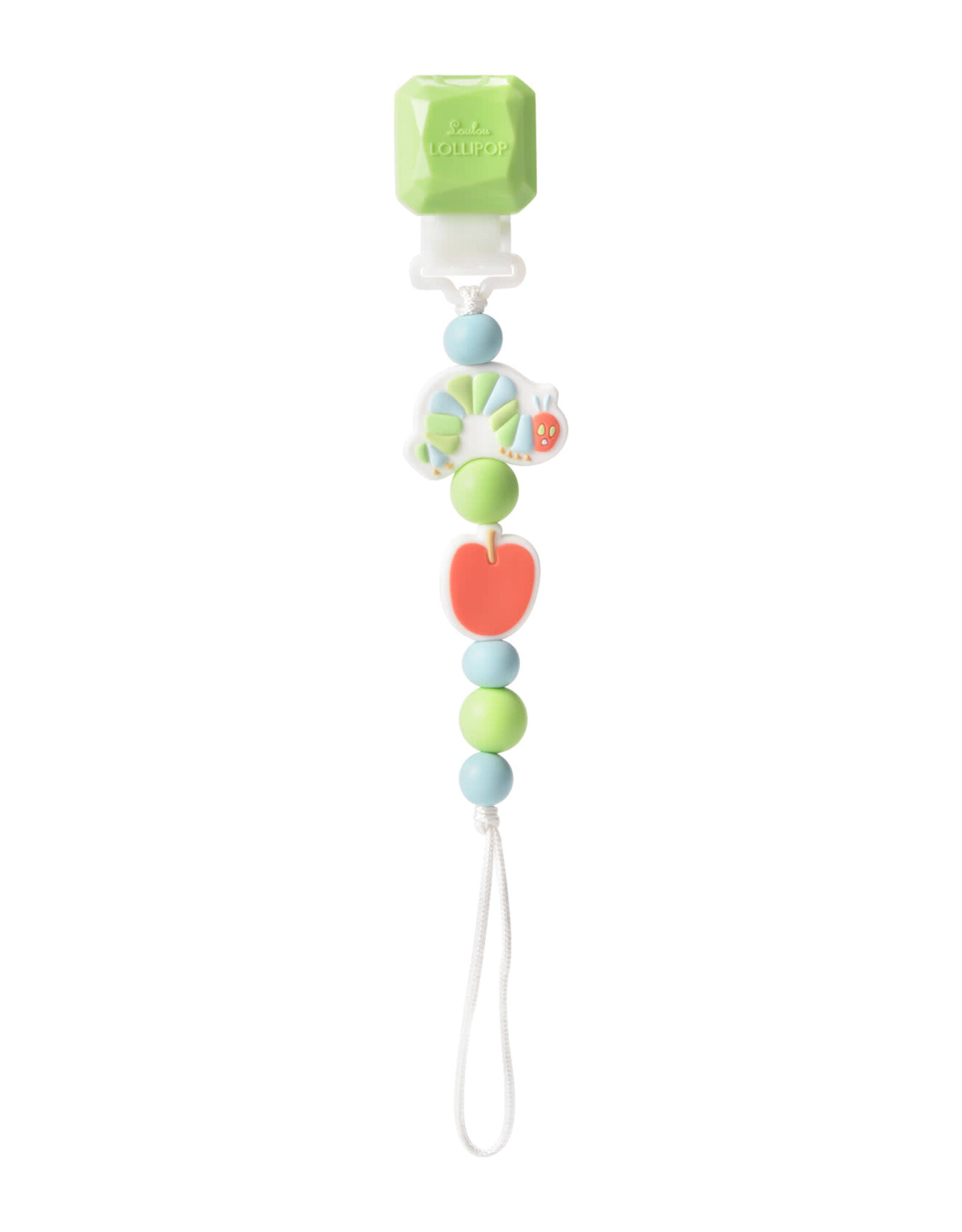 Loulou Lollipop Eric Carle - Beaded Pacifier Clip - Caterpillar