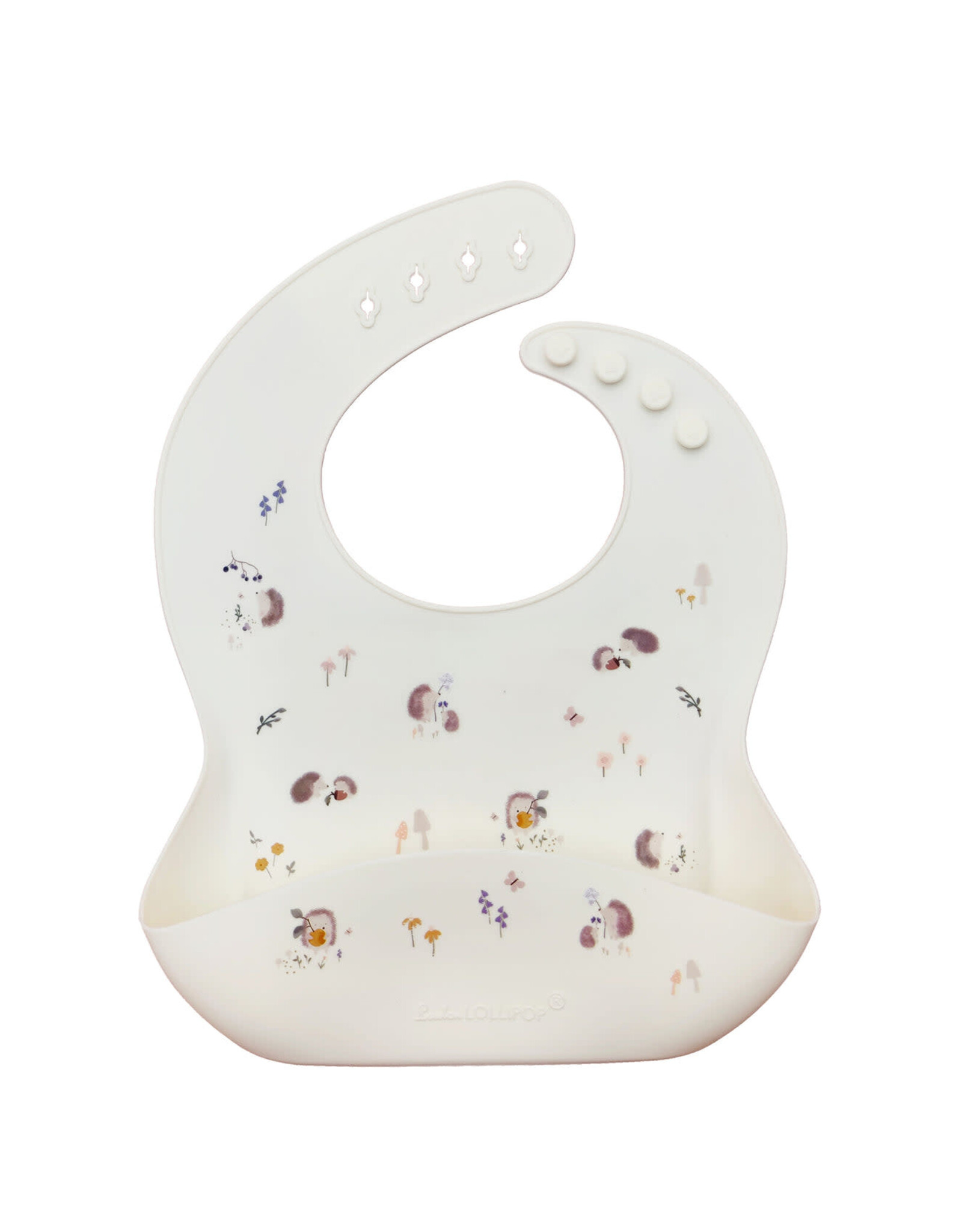 Loulou Lollipop Silicone Bib Printed - Hedgehogs