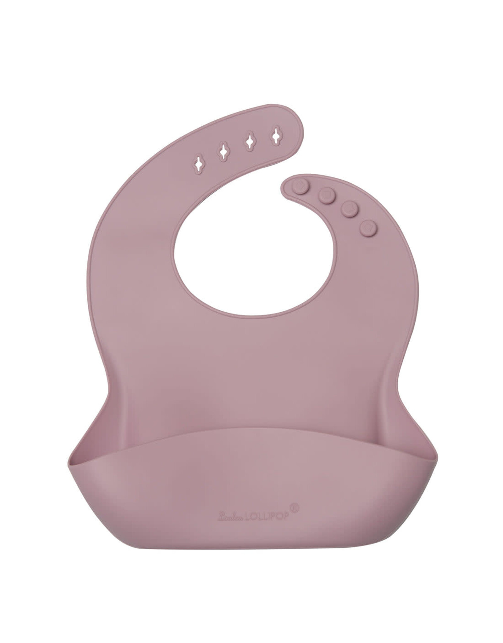 Loulou Lollipop Silicone Bib - Dusty Mauve