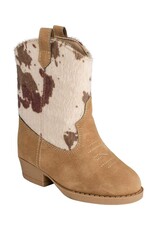 Baby Deer Lane Hard-soled Brown and Animal Hyde Print Western Boot