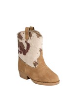 Baby Deer Lane Hard-soled Brown and Animal Hyde Print Western Boot