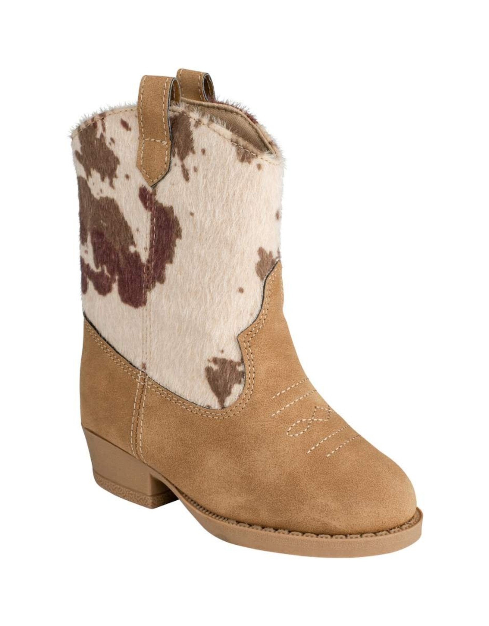 Baby Deer Lane Hard-soled Brown and Animal Hyde Print Western Boot