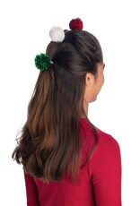 Bows Arts Tinsel Pom Elastic Hair Tie