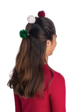 Bows Arts Tinsel Pom Elastic Hair Tie