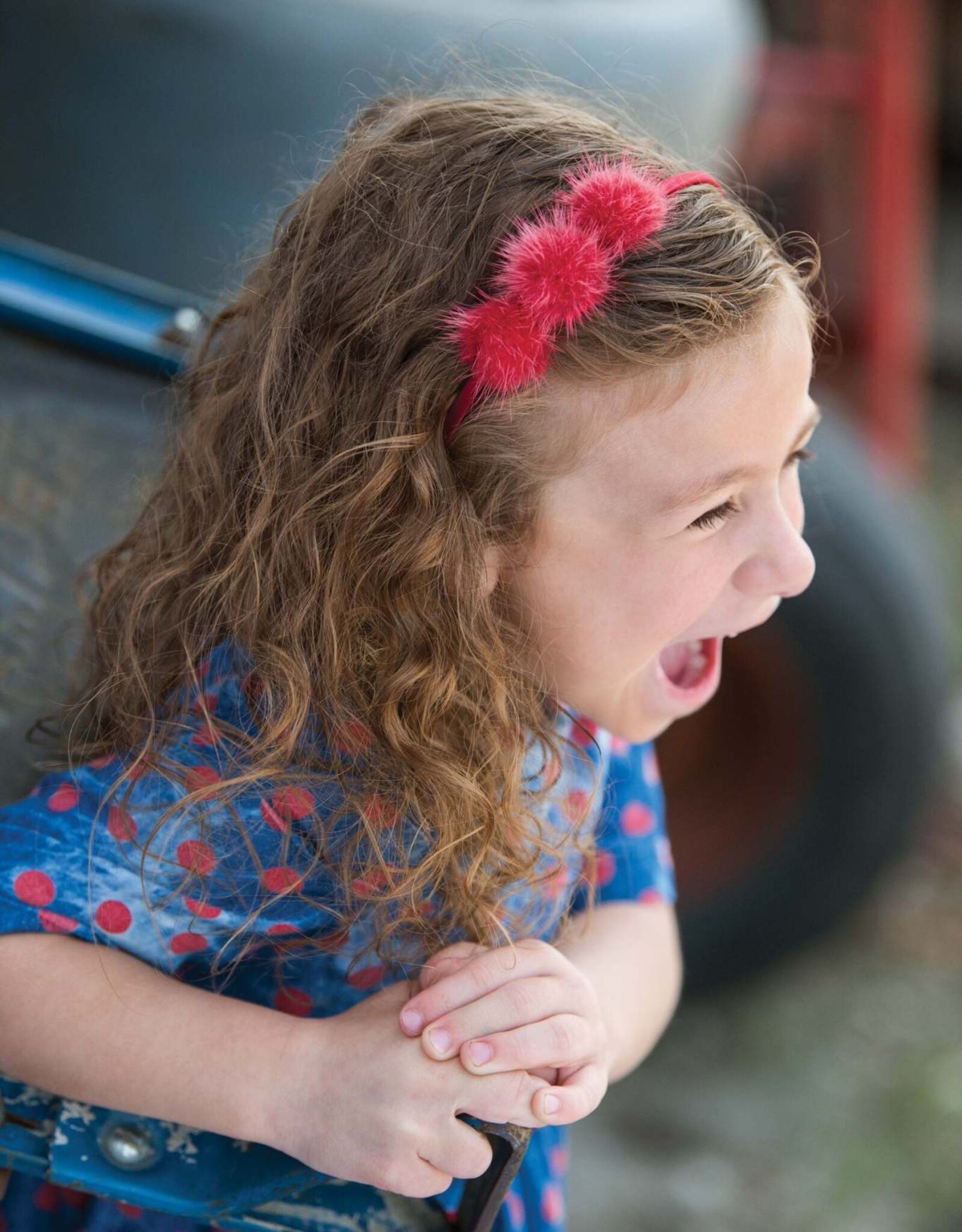 Bows Arts Triple Mink Pompom Headband
