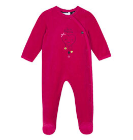 3 Pommes Jolie Poupette Velour Footed Romper