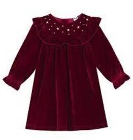 3 Pommes Rubis Dress with Gold Stars
