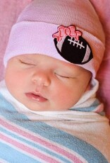ilybean Nursery Beanie - Pink Football Bow